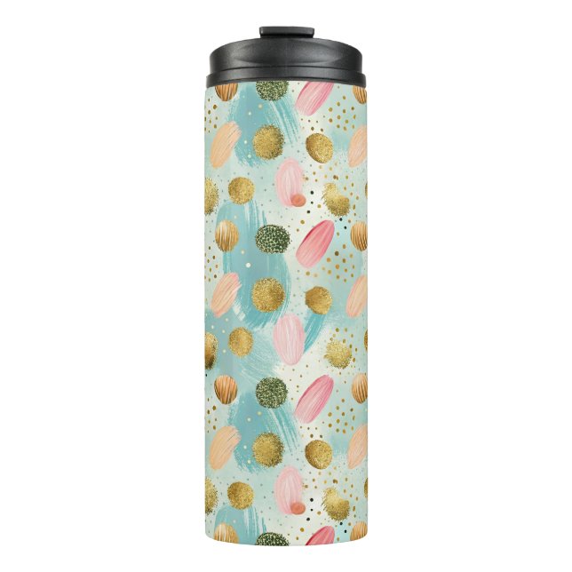 Pastel Confetti Glitter Abstract Pattern (2) Thermal Tumbler (Front)