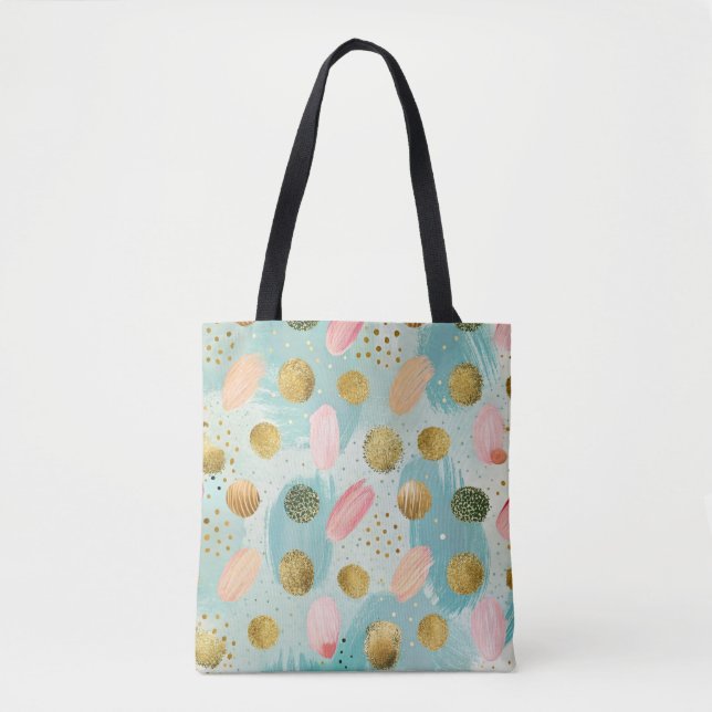 Pastel Confetti Glitter Abstract Pattern (2) Tote Bag (Front)