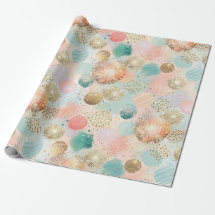 Pastel Confetti Glitter Abstract Pattern Wrapping Paper