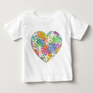 Pastel Confetti Hearts Baby T-Shirt