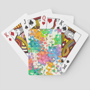 Pastel Confetti Hearts Playing Cards