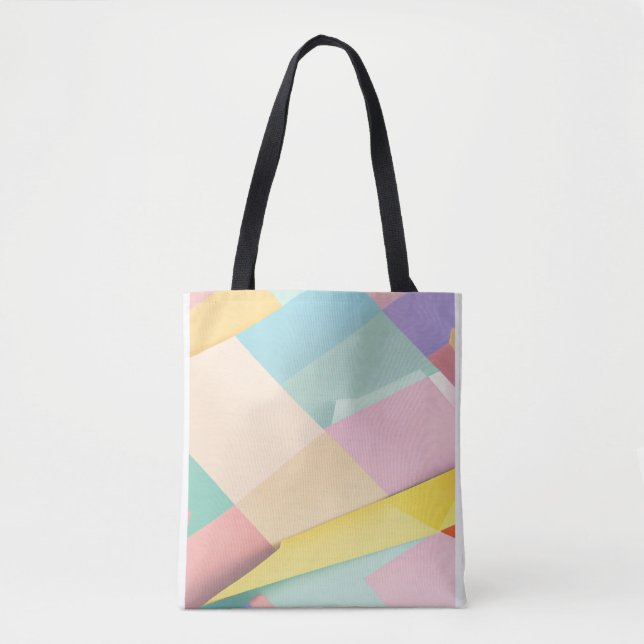 "Pastel Contact Form Illustration Design Pillow on Tote Bag (Front)