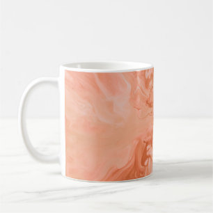 PASTEL CORAL ABSTRACT ILLUSTRATION COFFEE MUG