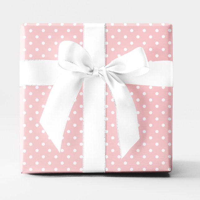 Pastel Coral and White Small Polka Dot Wrapping Paper (Pastel Coral and White Small Polka Dot Wrapping Paper)
