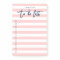 Pastel Coral Pink & White Stripes Blue To Do List