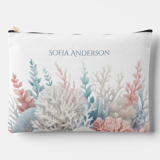 Pastel Coral Reef- Accessory Pouch (Front)