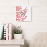 Pastel Coral Reef Acrylic Wall Clock<br><div class="desc">Beautiful coral reef watercolor illustration on a white background for a great accent to your coastal home decor. Check our store for more matching items.</div>