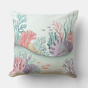 Pastel Coral Reef Cushion