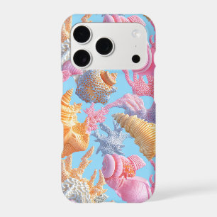 Pastel Coral Reef Seashell Lavender Turquoise