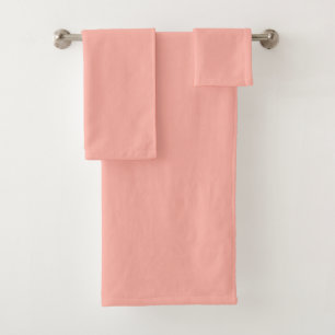 Pastel Coral Reef Solid Colour Classic Elegant Bath Towel Set