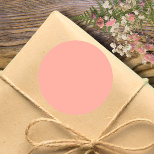Pastel Coral Reef Solid Colour   Classic   Elegant Classic Round Sticker