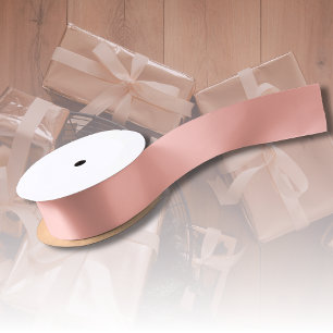 Pastel Coral Reef Solid Colour   Classic   Elegant Satin Ribbon