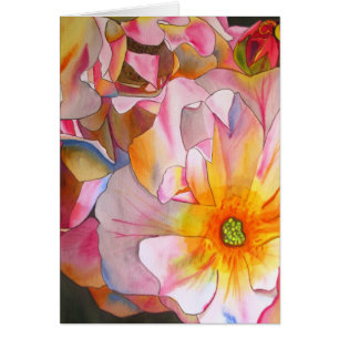 Pastel Cornelia Rose watercolor art painting