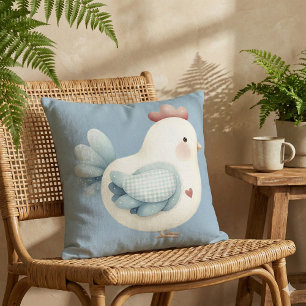 Pastel Cottagecore Chicken Cushion