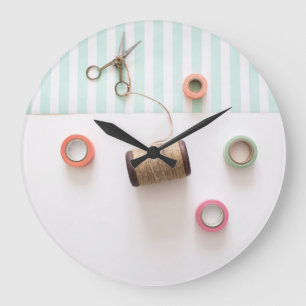 Pastel Craft Theme Large Clock