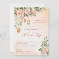 Pastel cream pink roses with Moroccan lanterns