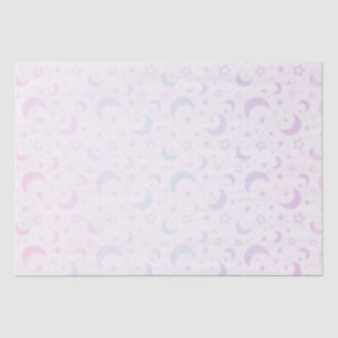 Pastel Crescent Moons and Stars Halloween Tissue Paper