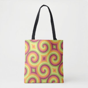 Pastel Cross Swirls Tote Bag