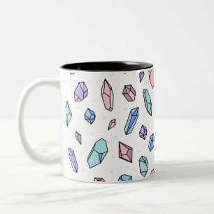 Pastel Crystal Point Pattern Two-Tone Coffee Mug