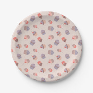 Pastel Cupcake Confetti Birthday Party Plates