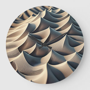Pastel Currents Large Clock