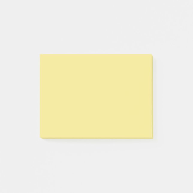 Pastel custard yellow decor ready to customise post-it notes (Front)
