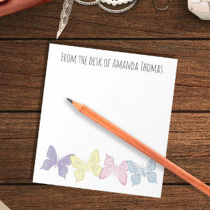 Pastel Custom Butterflies Personalised  Notepad