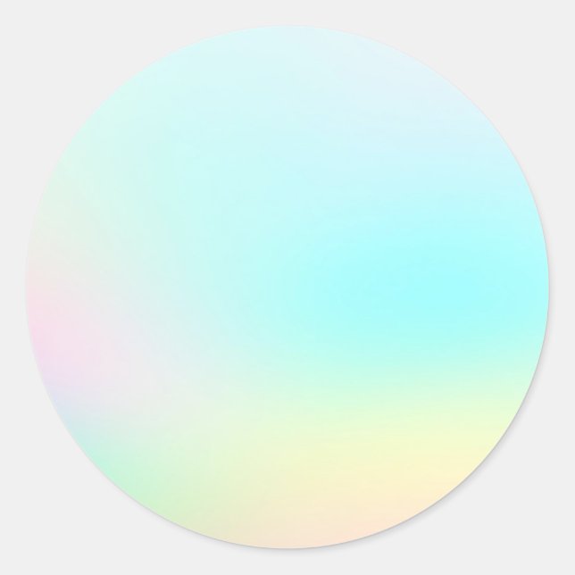 Pastel Custom Trendy Classic Round Sticker (Front)