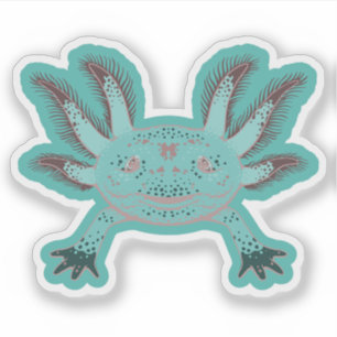Pastel Cute Axolotl Vinyl Stickers