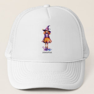 Pastel Cute Witch Girl - Halloween Aesthetic (2) Trucker Hat