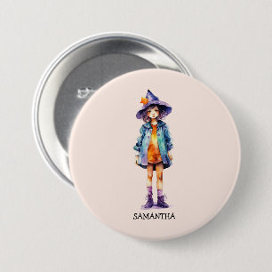 Pastel Cute Witch Girl Halloween Aesthetic 7.5 Cm Round Badge