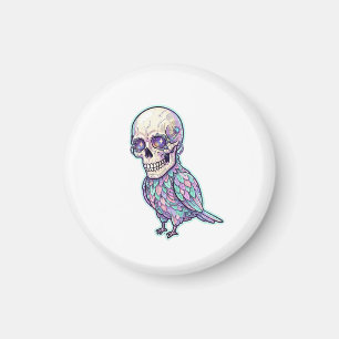 Pastel Cyber Skull &Mechanical Bird with Cosmic Ey Magnet