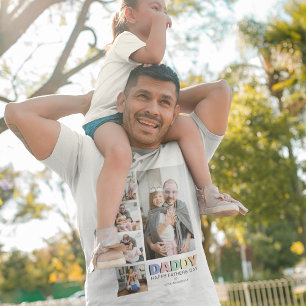 Pastel Daddy 5 Photo Fathers Day T-Shirt