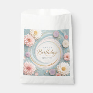 Pastel Dahlia Birthday Whirl Favour Bag