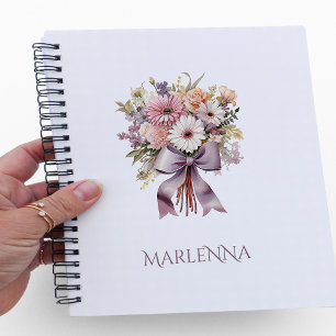 Pastel Daisy Floral Bridesmaid Proposal Notebook