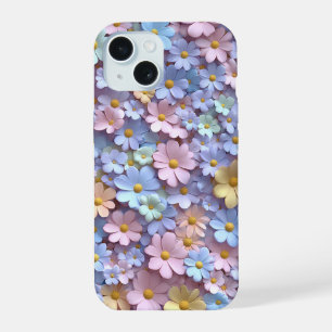 Pastel Daisy Floral Phone Case with 3D Design
