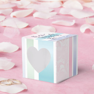 Pastel Damask Wedding Thank You Favour Box