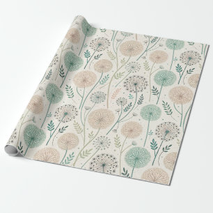 Pastel Dandelion Dreams – Whimsical Floral (2) Wrapping Paper