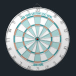 Pastel Dartboard with Custom Text<br><div class="desc">Pastel dart board with two custom text areas. Choose "customise more" option if you want to change colours.</div>