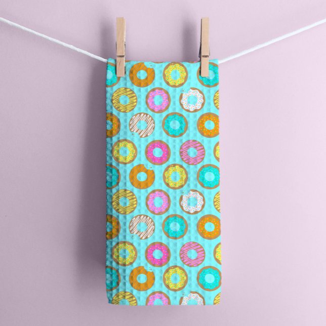 Pastel Delicious Doughnut Desserts Kitchen Towel (Creator Uploaded)