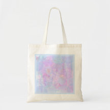 Pastel Design of Pink, Blue and Lavender on Tote 