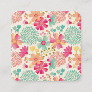 Pastel Designer Artist Flower Pattern Ladies Calling Card