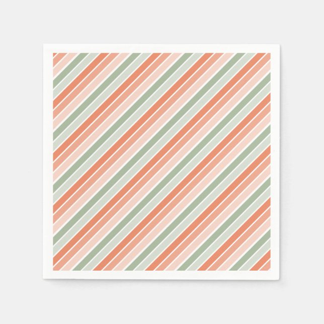 Pastel Diagonal Stripe Napkin (Front)