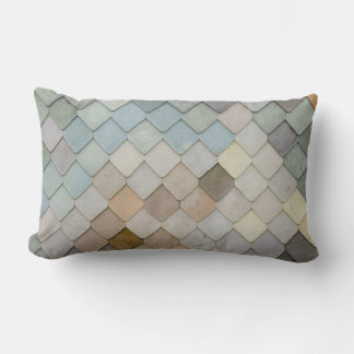 Pastel Diamond Pattern Lumbar Throw Pillow