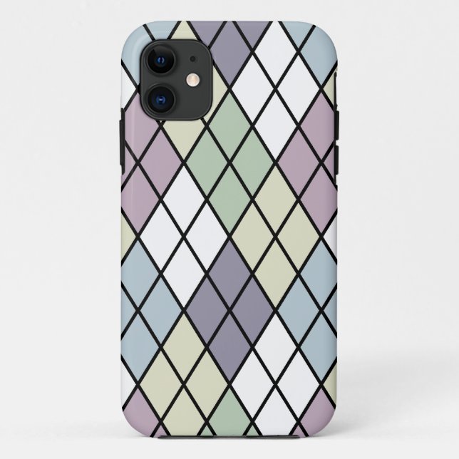 Pastel Diamonds Argyle Case-Mate iPhone Case (Back)