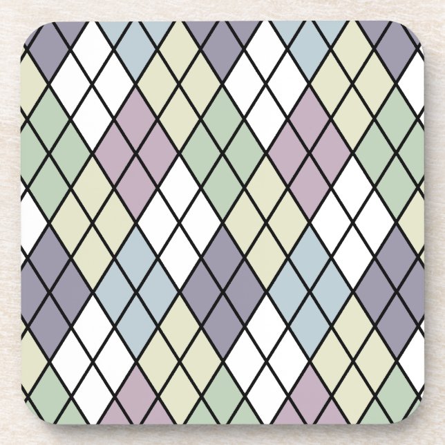 Pastel Diamonds Argyle Coaster (Front)