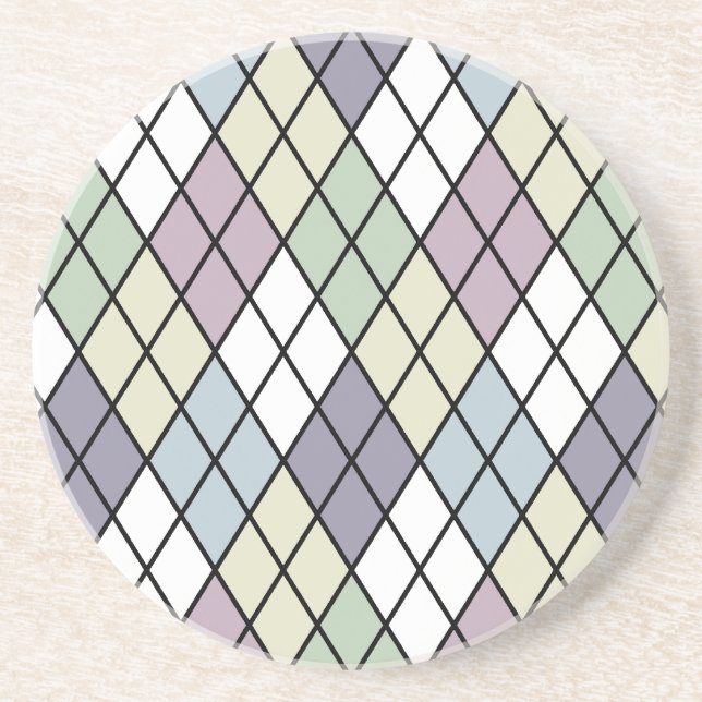 Pastel Diamonds Argyle Coaster (Front)