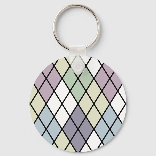 Pastel Diamonds Argyle Key Ring (Front)
