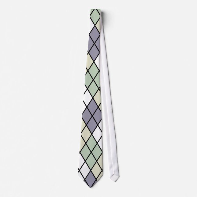 Pastel Diamonds Argyle Tie (Front)