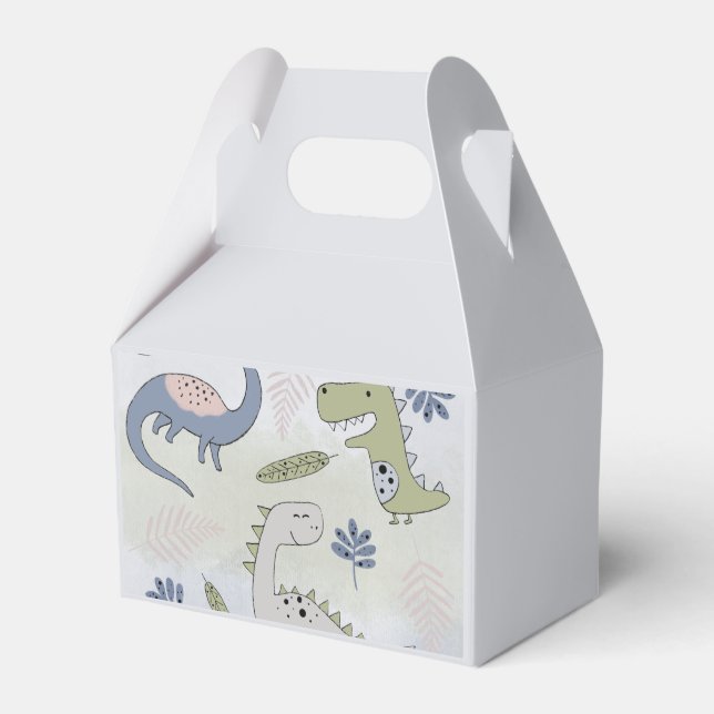 Pastel Dinosaur   Favour Box (Front Side)